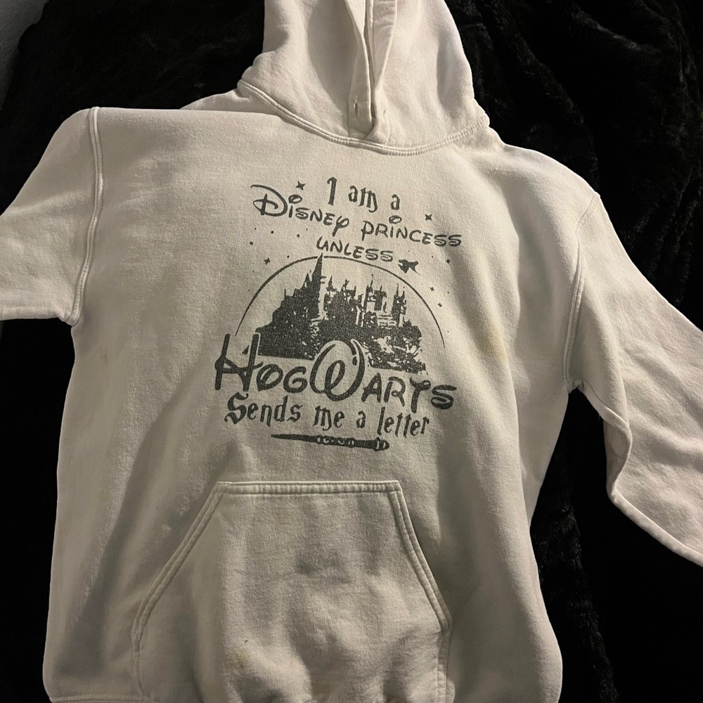 Disney Kids Hoodie - White with Black Print